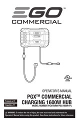 Ego Power+ COMMERCIAL PGX1600H-FC Manual De Operaciones