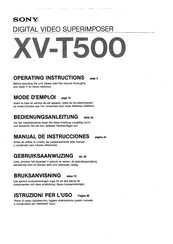 Sony XV-T500 Manual De Instrucciones