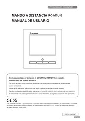 Mitsubishi Heavy Industries RC-MCU-E Manual De Usuario