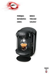 Bosch TASSIMO TAS1402 Manual