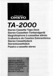 Onkyo TA-2000 Manual De Instrucciones