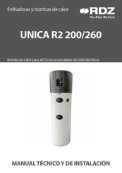 RDZ UNICA R2 260 STANDARD Manual Técnico Y De Instalacion