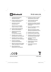 EINHELL TP-CD 18/80 Li BL Manual De Instrucciones Original