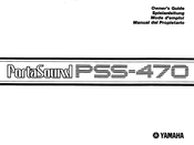 Yamaha PortaSound PSS-470 Manual Del Propietário