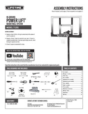 Lifetime POWER LIFT 71281 Instrucciones De Ensamblaje