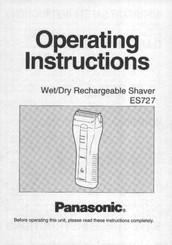 Panasonic ES727 Instrucciones De Operación