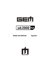 GEM WK2000HD Modo De Empleo