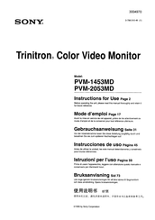 Sony Trinitron PVM-2053MD Instrucciones De Uso