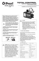 Pearl TOTAL CONTROL Instrucciones De Instalación Y Funcionamiento