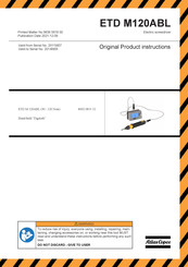 Atlas Copco ETD M 120ABL Instrucciones Del Producto Original