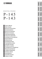 Yamaha P-143 Manual De Instrucciones