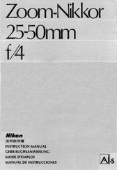 Nikon Zoom-Nikkor 25-50mm f/4 Manual De Instrucciones