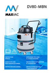 Maxvac DV80-MBN Instrucciones De Uso Y Mantenimiento