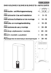 Stiebel Eltron DHB 21 Si Instrucciones De Uso Y Montaje