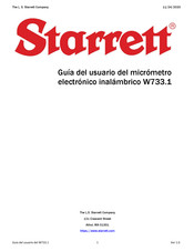 Starrett W733.1 Guia Del Usuario