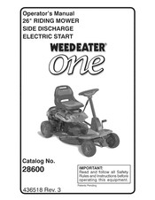 WEEDEATER ONE 28600 Manual Del Operador