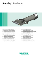 Braun Aesculap Acculan 4 Instrucciones De Manejo/Descripción Técnica