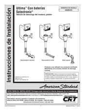 American Standard Ultima 606B2 Serie Instrucciones De Instalación