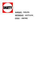 Philips ComfortCare GC2710/02 Manual Del Usuario