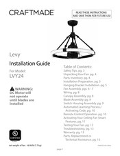 Craftmade Levy LVY24 Guia De Instalacion