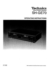 Technics SH-GE70 Manual