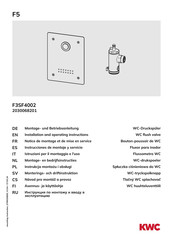 KWC F3SF4002 Instrucciones De Montaje Y Servicio