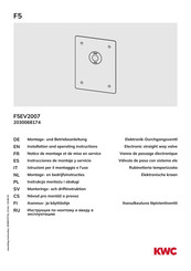 KWC F5EV2007 Instrucciones De Montaje Y Servicio