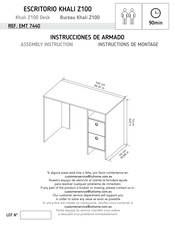 TUHOME Furniture EMT 7440 Instrucciones De Armado