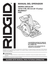 RIDGID MaxSelect R885 Manual Del Operador