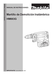 Makita HM003G Manual De Instrucciones