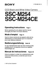 Sony SSC-M254CE Manual De Instrucciones