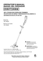 Craftsman 138.99026 Manual Del Operador