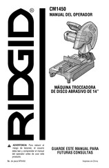 RIDGID CM1450 Manual Del Operador