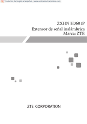 ZTE ZXHN H3601P Manual De Usuario