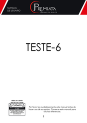 PREMIATA TESTE-6 Manual De Usuario