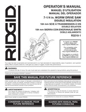 RIDGID R3210-1 Manual Del Operador