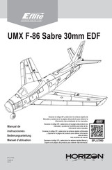 Horizon Hobby E-Flite UMX F-86 Sabre Manual De Instrucciones