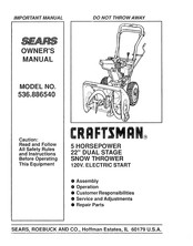 Craftsman 536.886540 Manual Del Propietário