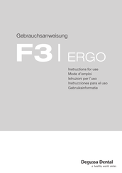 Degussa Dental F3 ERGO Instrucciones Para El Uso