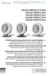 Olimpia splendid CALDO CIRCLE 20 A Instrucciones Para La Instalación, Uso Y Mantenimento