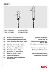 KWC ONO E 12.576.012.700FL Instrucciones De Montaje Y Servicio