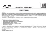 Chevrolet CHEVY 2003 Manual Del Propietário