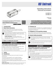 RSF Elektronik AK MSR 15 Instrucciones De Uso