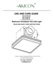 Akicon AK1314K2-W Guía De Uso Y Cuidado
