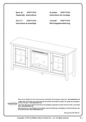 Walker Edison W58FP4DW Instrucciones De Ensamblaje