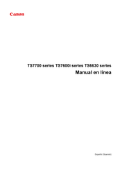 Canon TS7600i Serie Manual En Linea