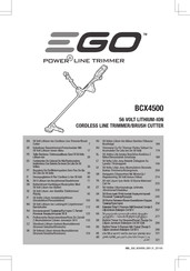 Ego Power+ BCX4500 Manual Del Usuario