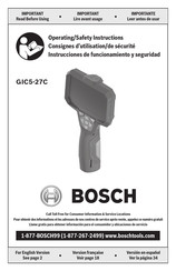Bosch GIC5-27C Instrucciones De Funcionamiento Y Seguridad