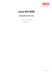 Seca 651 Instrucciones De Uso