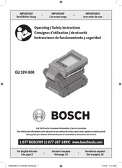 Bosch GLI18V-800N Instrucciones De Funcionamiento Y Seguridad